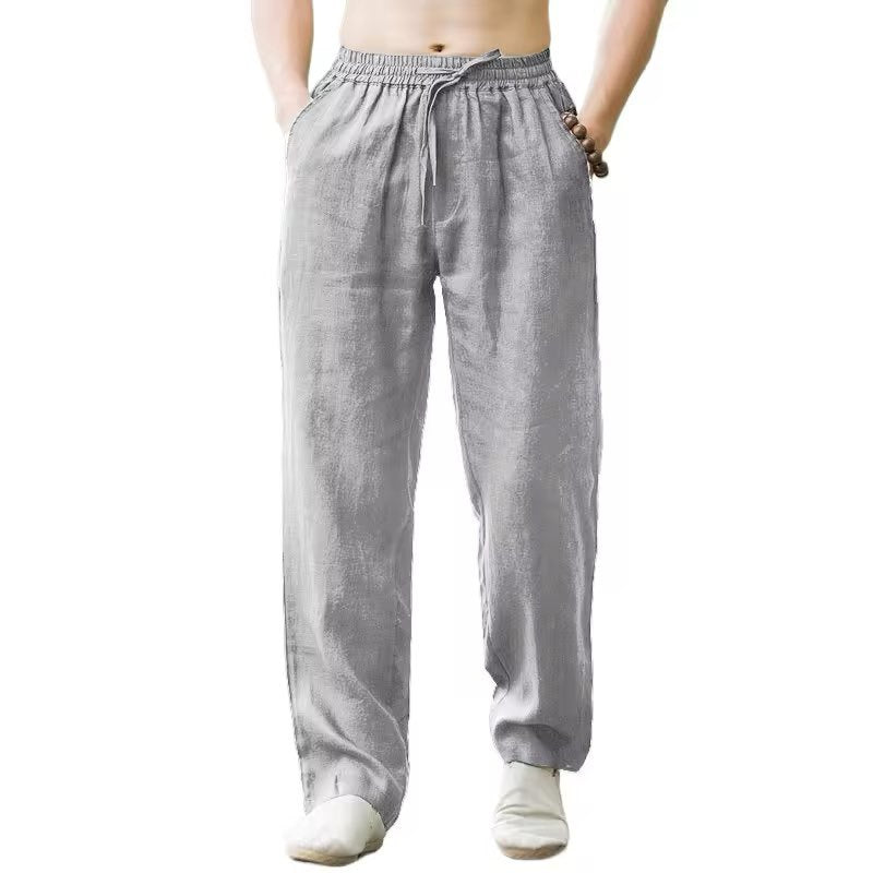 Casual Pants Men Loose Wide Leg Simple