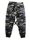 Camouflage Cargo Pants Men Korean Version Loose Long Pants Trendy Cuffed