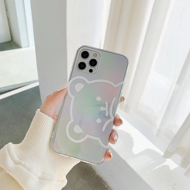 Compatible with Apple, Suitable For Iphone12 Mobile Phone Shell Iphone11 Transparent XR Cartoon XS Cute 11 7 8Plus Bear