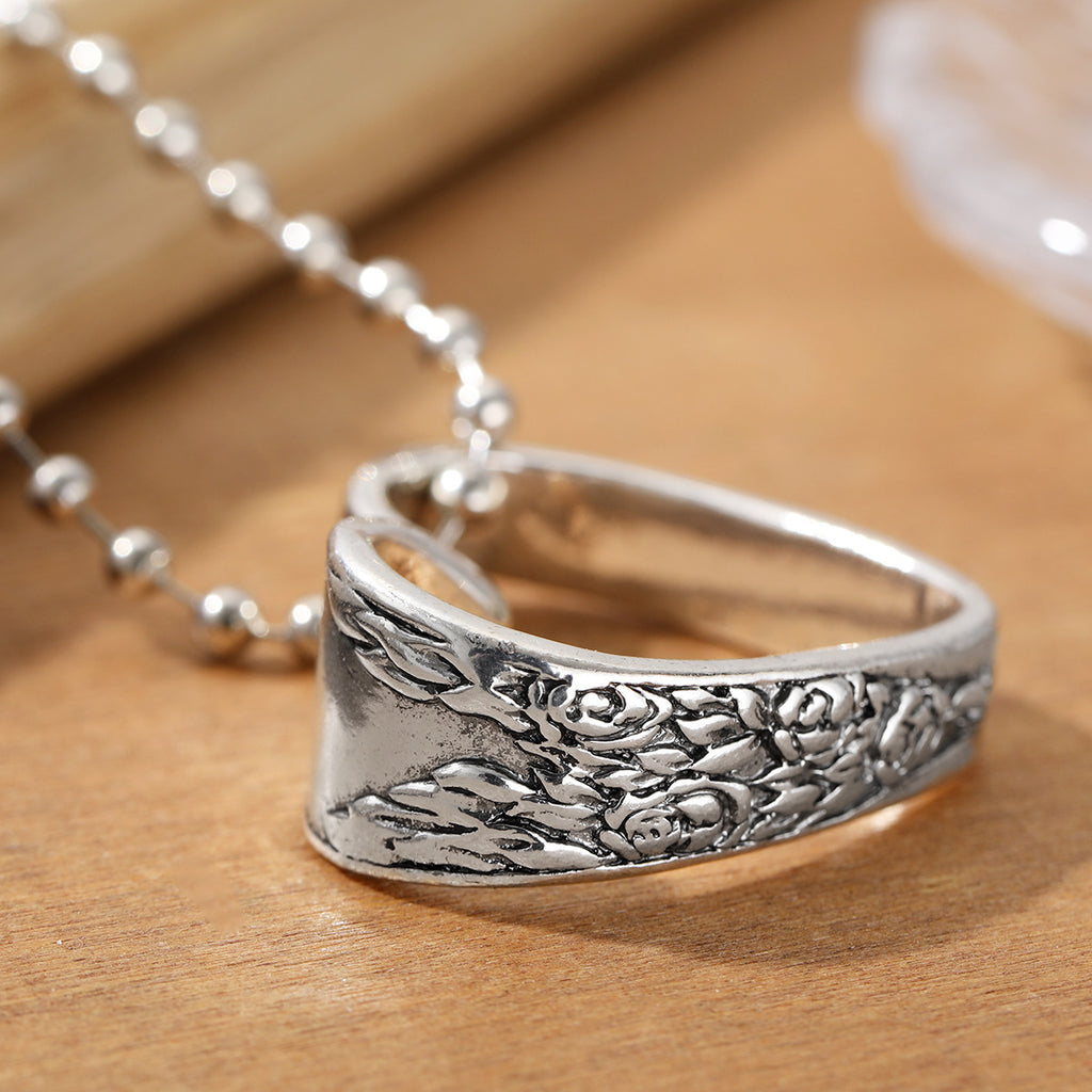 Flower Love Pendant Necklace For Women