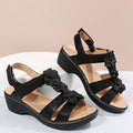 Flowers Sandals Summer Velcro Wedges ShoesFlowers Sandals
