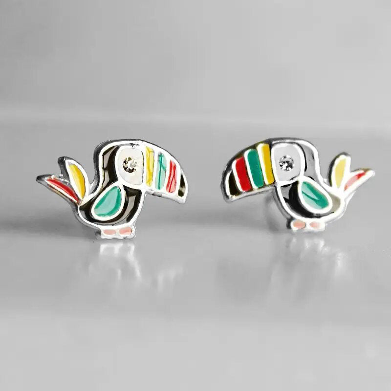 Fashion Metal Painted Oil Earrings For Women