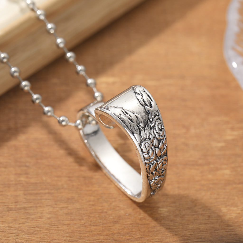 Flower Love Pendant Necklace For Women