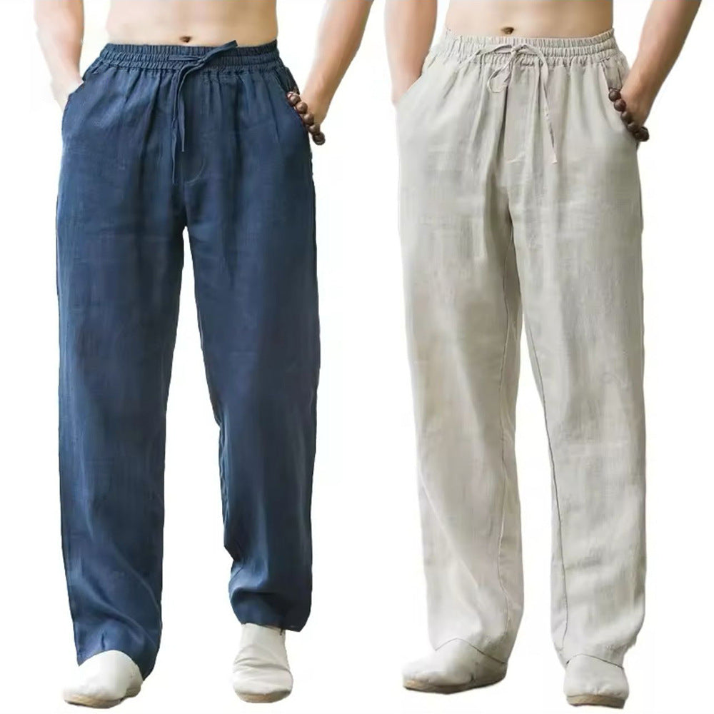 Casual Pants Men Loose Wide Leg Simple