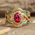 Court Style Ring India Middle East Three Sets Of Rings For Women