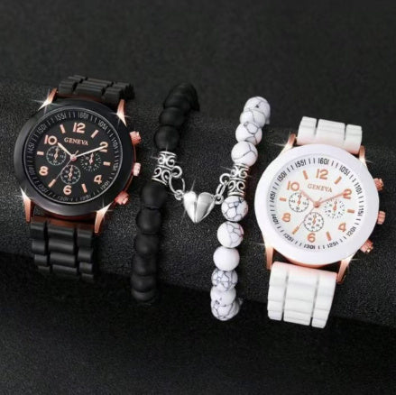 4-piece Set Fashionable Best-selling Classic Couple Watch Set