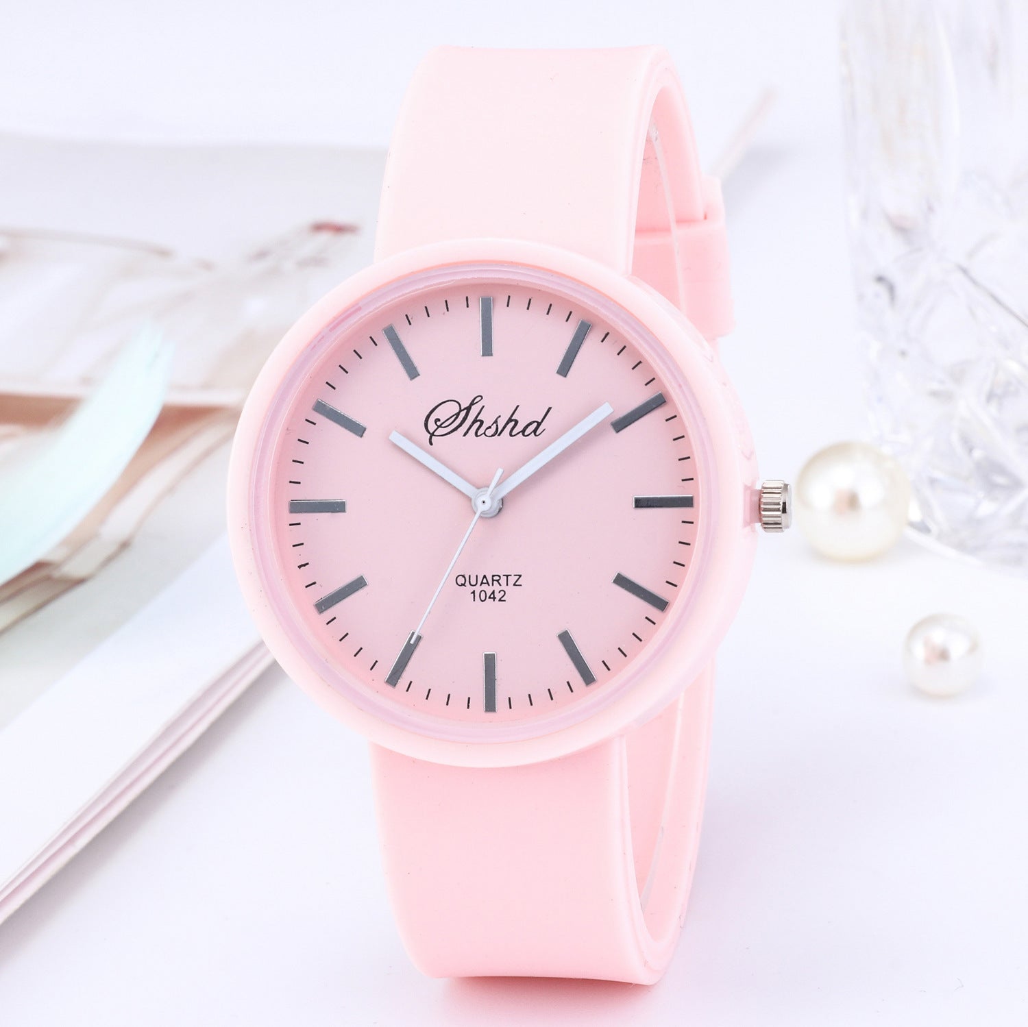 Girls Casual Candy Color Jelly Watch Students
