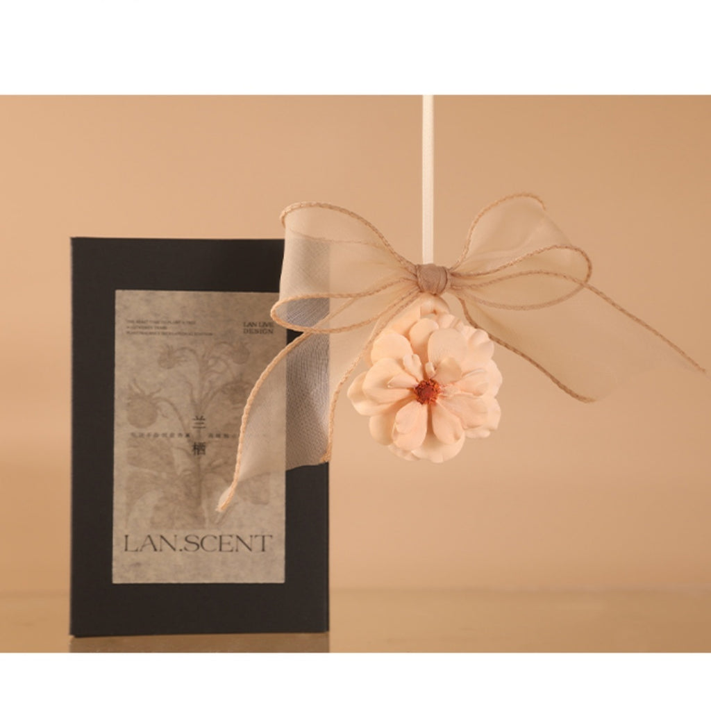 Car Mounted Perfume Ranunculus Flower Perfume Extender Pendant