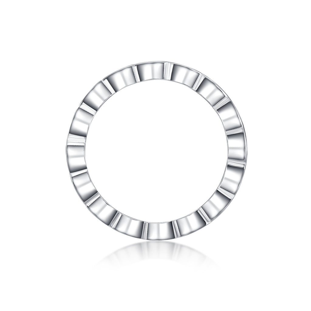 Eternal - Set With Top-quality Moissanite S925 Silver And Platinum-plated Diamond Wedding Ring. The Ring Can Be Inspected With A Diamond Pen