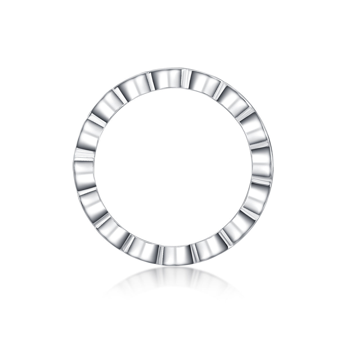 Eternal - Set With Top-quality Moissanite S925 Silver And Platinum-plated Diamond Wedding Ring. The Ring Can Be Inspected With A Diamond Pen