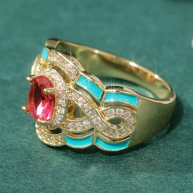 Court Style Ring India Middle East Three Sets Of Rings For Women
