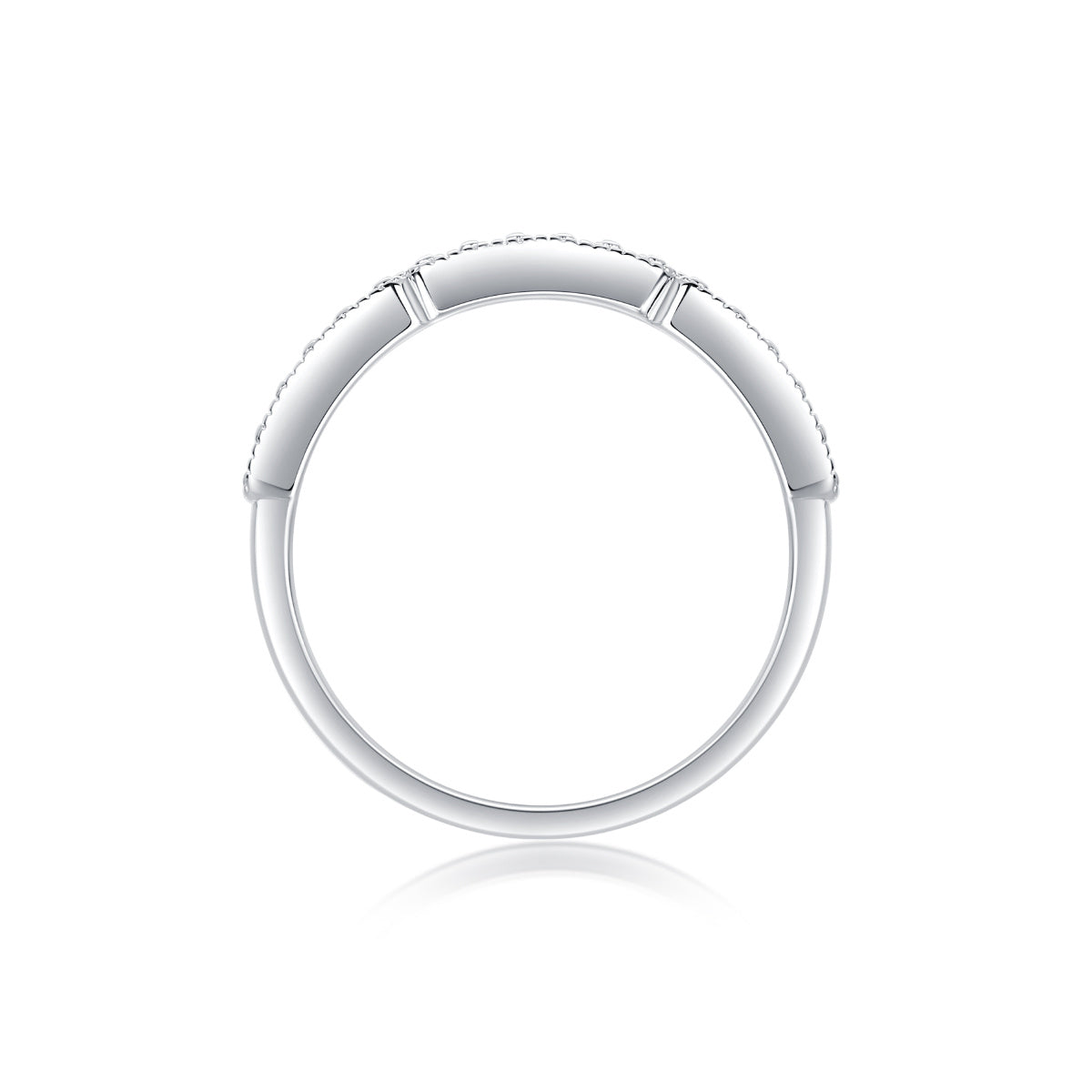 Deep Sea Secret Realm - A Wedding Ring Set With Top-quality Moissanite S925 Silver And Platinum-plated Diamond Can Be Tested With A Diamond Pen