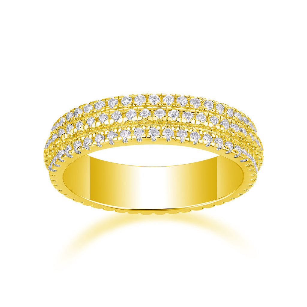 Gentle Melody - A Wedding Ring Set With Top-quality Moissanite S925 Silver And Platinum-plated Diamond Can Be Tested With A Diamond Pen. The Ring Is In Gold And Rose Gold