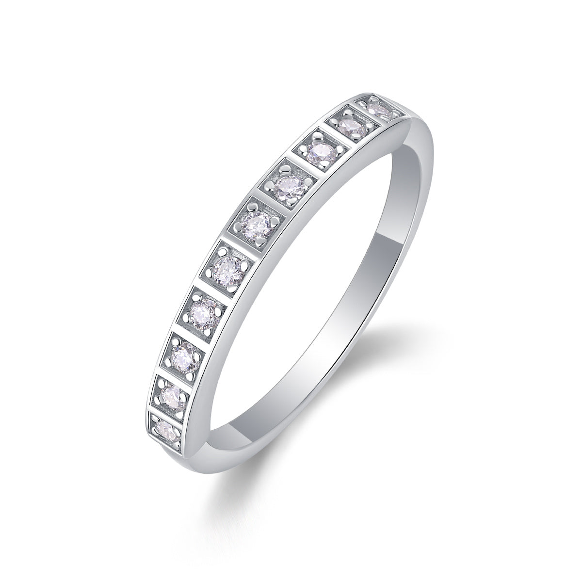 Birth Sun - A Wedding Ring Set With Top-quality Moissanite S925 In Silver And Platinum-plated. The Ring Can Be Tested With A Diamond Pen