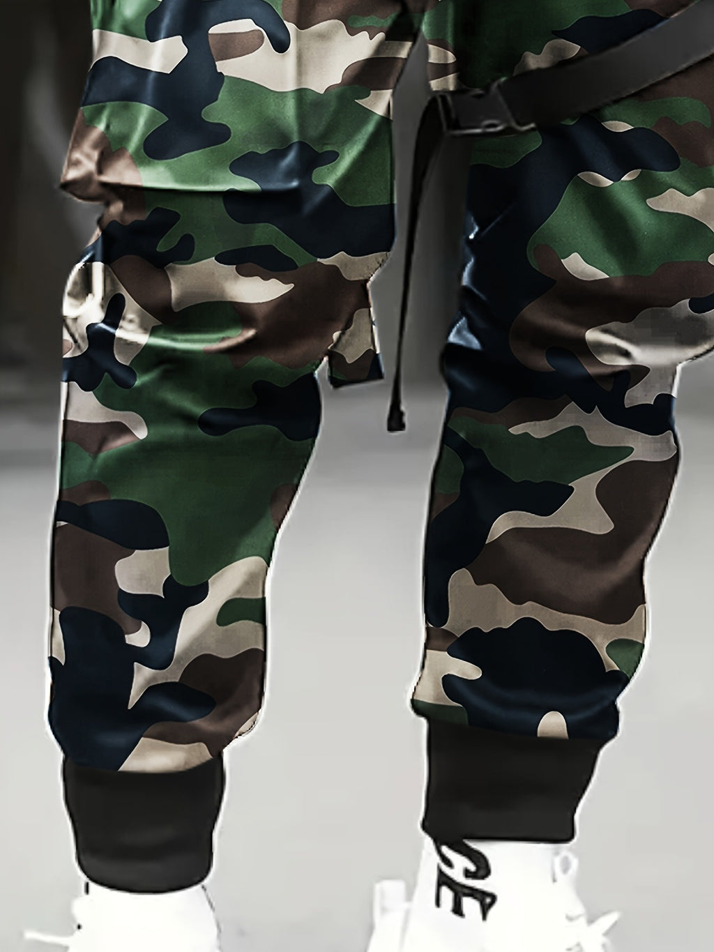 Camouflage Cargo Pants Men Korean Version Loose Long Pants Trendy Cuffed