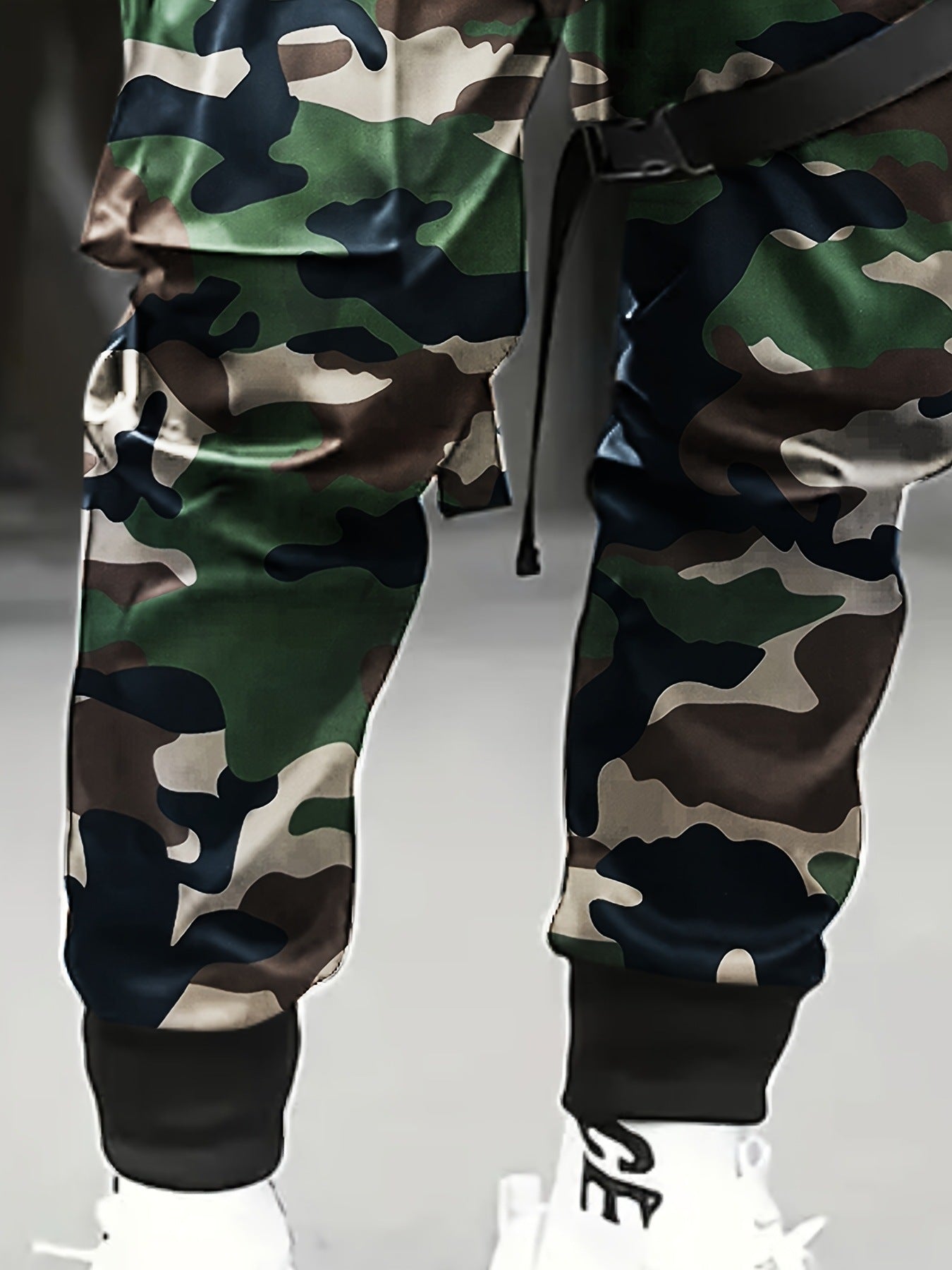 Camouflage Cargo Pants Men Korean Version Loose Long Pants Trendy Cuffed