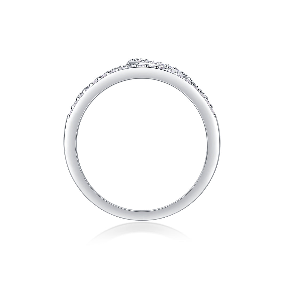 A Lively Summer Romance - A Wedding Ring Set With Top-quality Moissanite S925 Silver And Platinum-plated Diamond Can Be Tested With A Diamond Pen. The Ring Is In Gold And Rose Gold