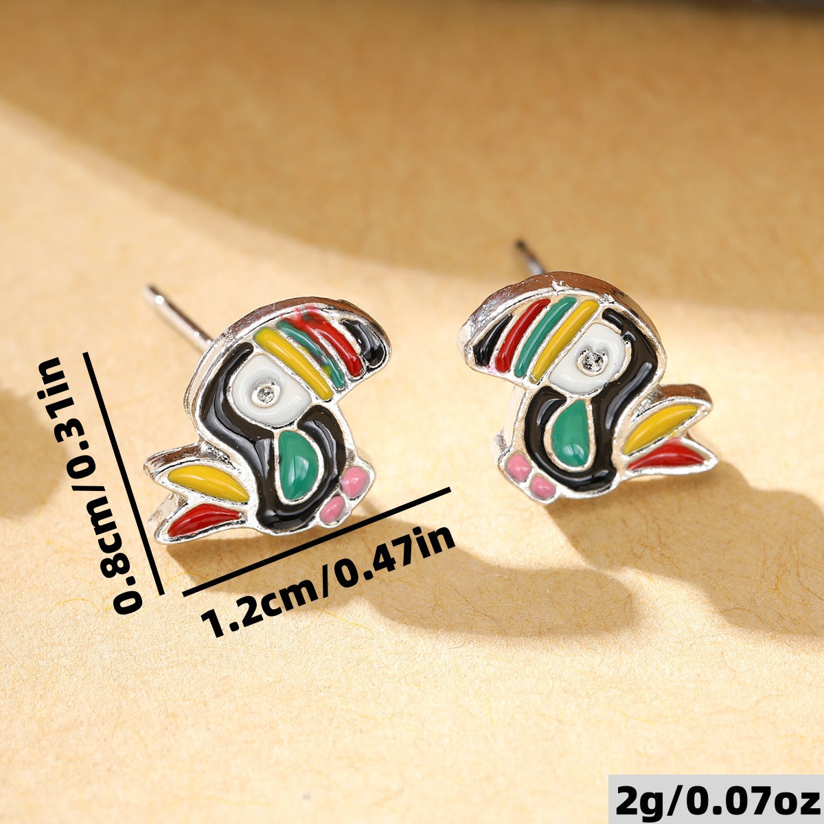 Fashion Metal Painted Oil Earrings For Women