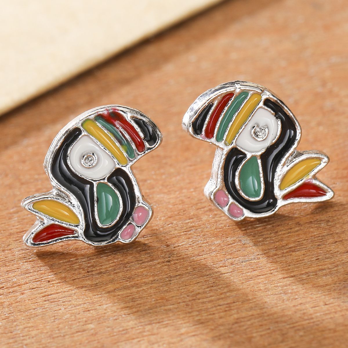 Fashion Metal Painted Oil Earrings For Women