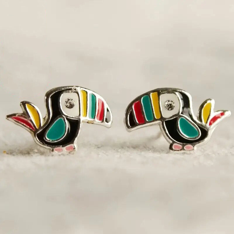 Fashion Metal Painted Oil Earrings For Women