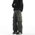 American Retro High Street Multi-pocket Cargo Pants Men