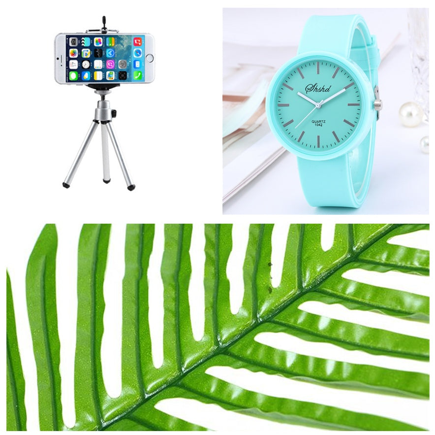 Girls Casual Candy Color Jelly Watch Students